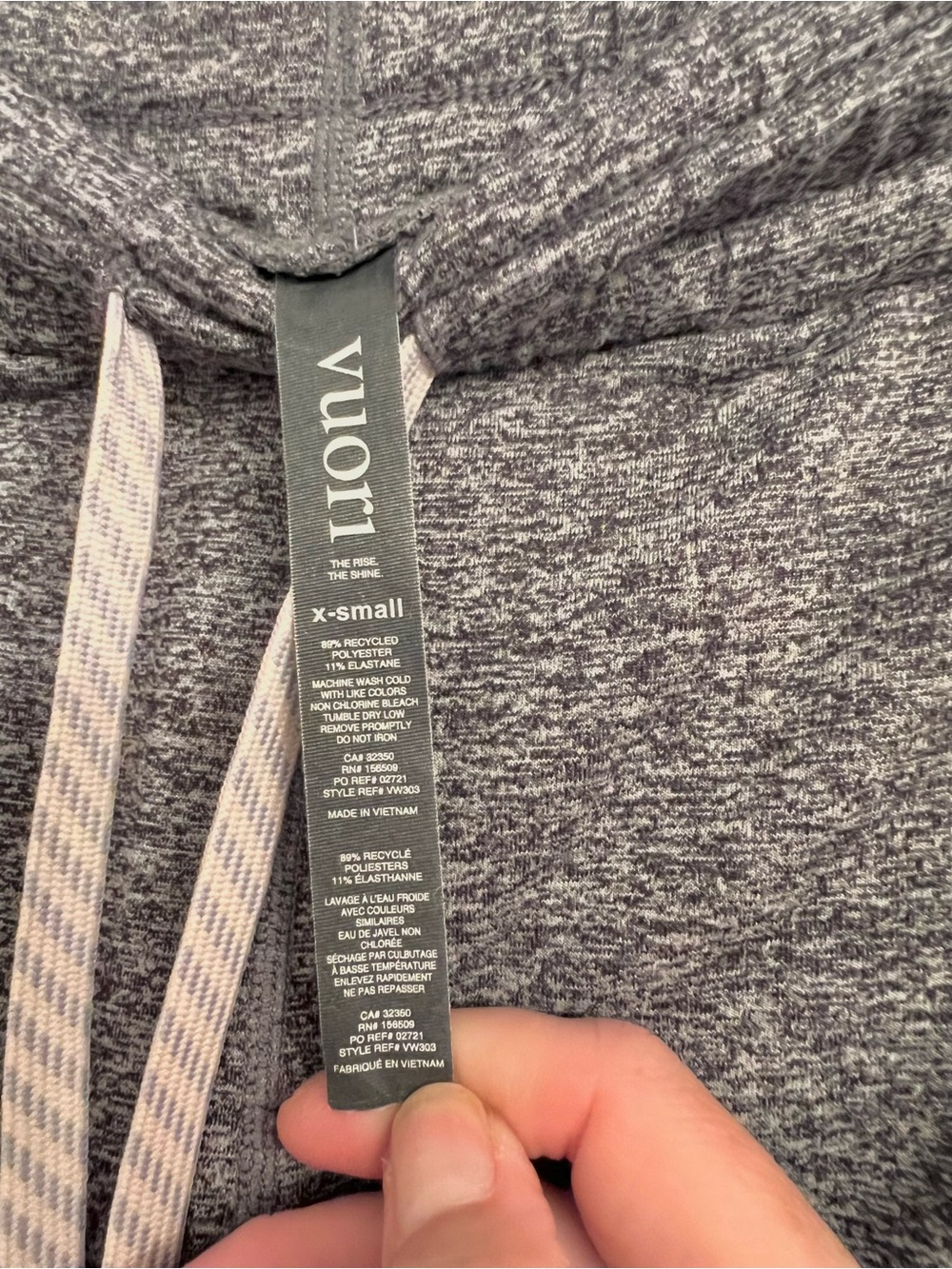 Vuori Performance Joggers Gray Knit Relaxed Fit Cropped Length Extra Small - Picture 6 of 6